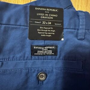 Banana Republic Men's Blue Chinos - 32 Waist x 34 Length - NWT